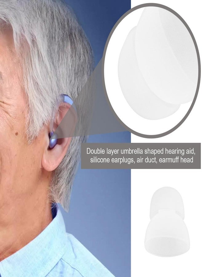 Micro Traders 6 Pairs Transparent Hearing Aid Domes Soft Silicone Double Layer Audiphone Ear Tips Replacements Earbud Audiphone Closed Domes Small & Medium & Large - Image 2